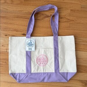 NEW Trader Joe’s Large Lavender Tote Bag